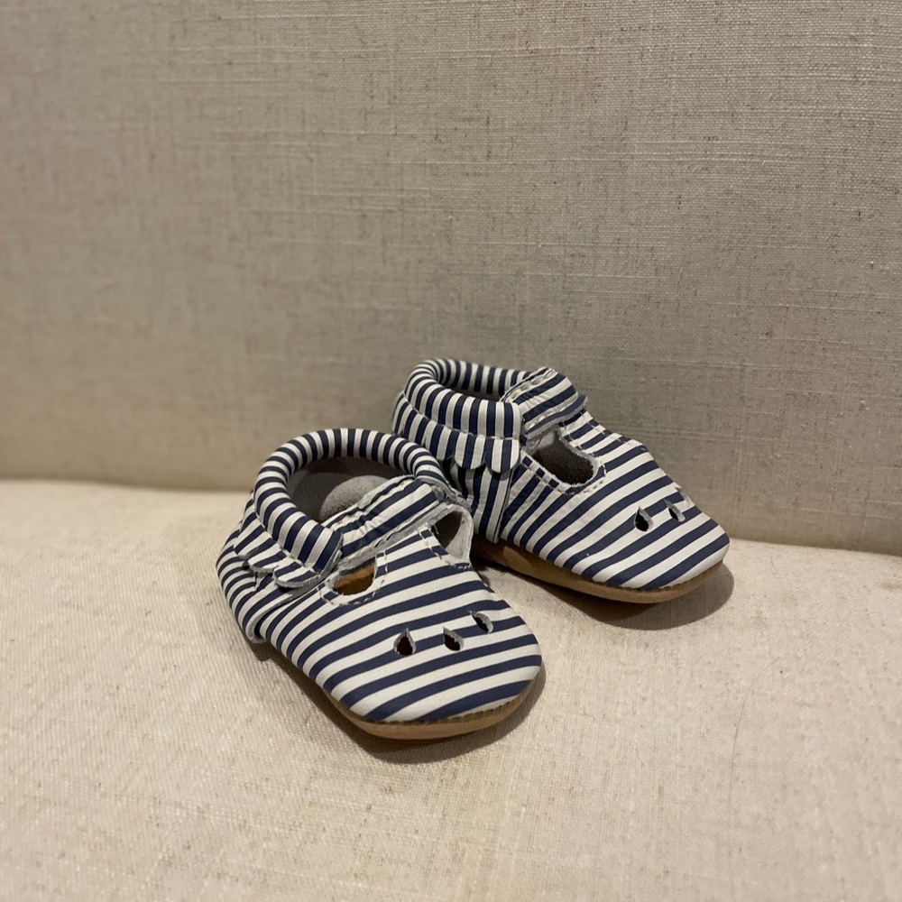 NWT Freshly Picked Navy & White Striped Mary Jane Shoes